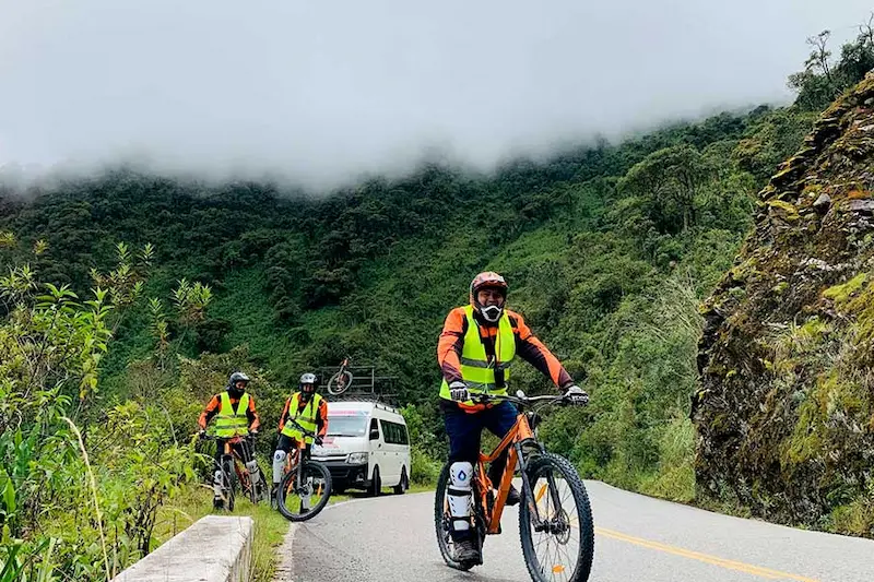 biking in abra malaga cusco inca jungle trek