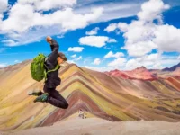 Rainbow Mountain in April